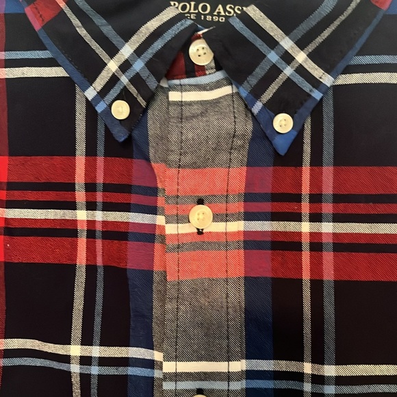 US Polo Assn. Men’s Tall Plaid Long Sleeve Button Down Shirt - Picture 3 of 9